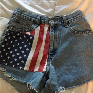 Levi American flag shorts